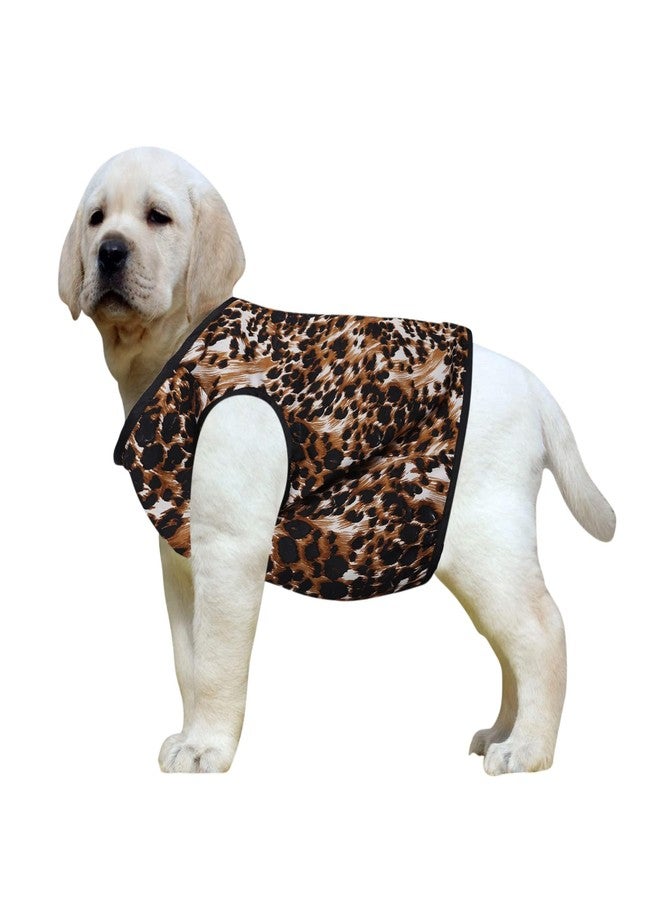 Western Era Funky Soft Cotton Dog T-Shirt | Comfortable & Breathable Dog Clothing | Stylish Sleeveless Vest Pet Outfit (Cheetah Print) (XXSmall) (10inches) - Image 1